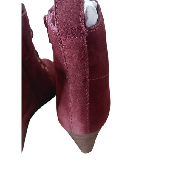 New with Tags Diba Stitch Fix Blake Suede Bootie Burgundy Wedge SZ 9 - Picture 8 of 13